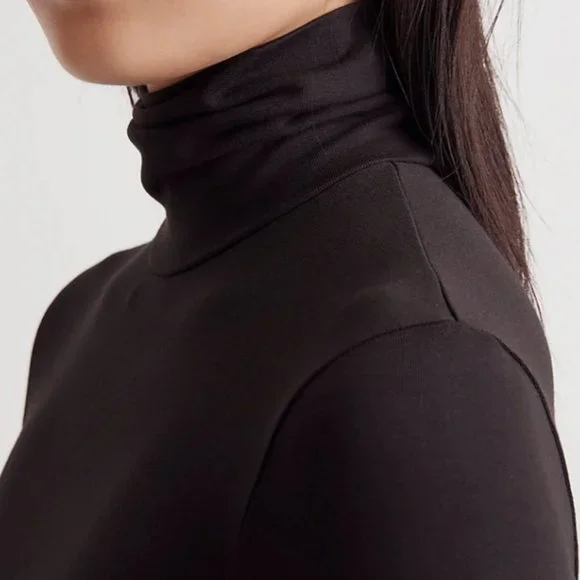 Madewell Turtleneck Bodysuit True Black - Picture 6 of 7